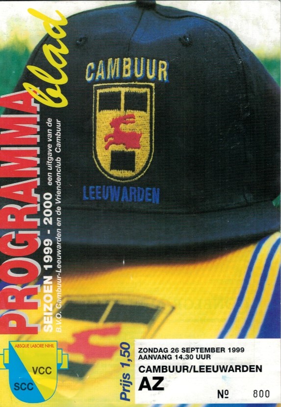 AZ Programma 26-sep-1999 Cambuur uit